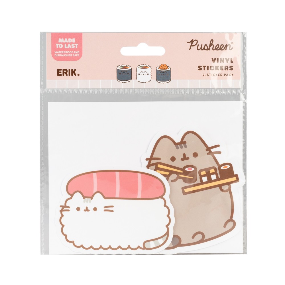 Grupo Erik Pusheen - Pack Of 2 Sushi Roll Vinyl 1 Ensemble d'autocollants - Multicolore